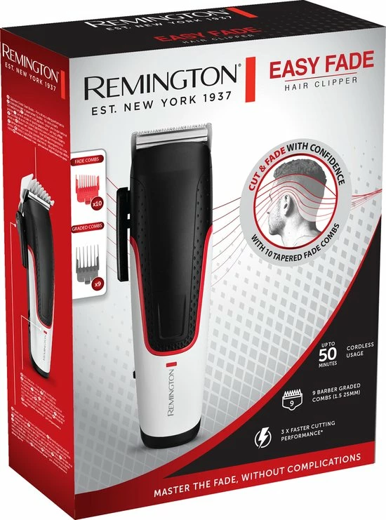 Remington Easy Fade Tondeuse HC500 - Fade Kammen 11 Remington Easy Fade Tondeuse HC500 - Fade Kammen - Afbeelding 9
