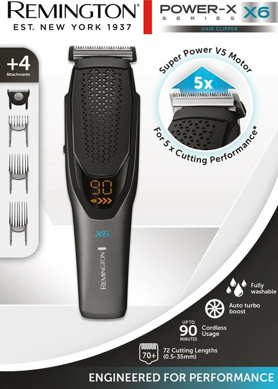 Remington Power-X Series X6 Tondeuse - HC6000 15 Remington Power-X Series X6 Tondeuse - HC6000 - Afbeelding 13