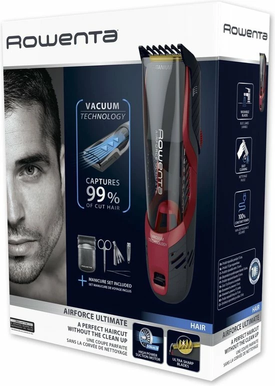 Rowenta TN9310F0 Airforce Ultimate Tondeuse Met Stofzuiger 4 Rowenta TN9310F0 Airforce Ultimate Tondeuse Met Stofzuiger - Afbeelding 2