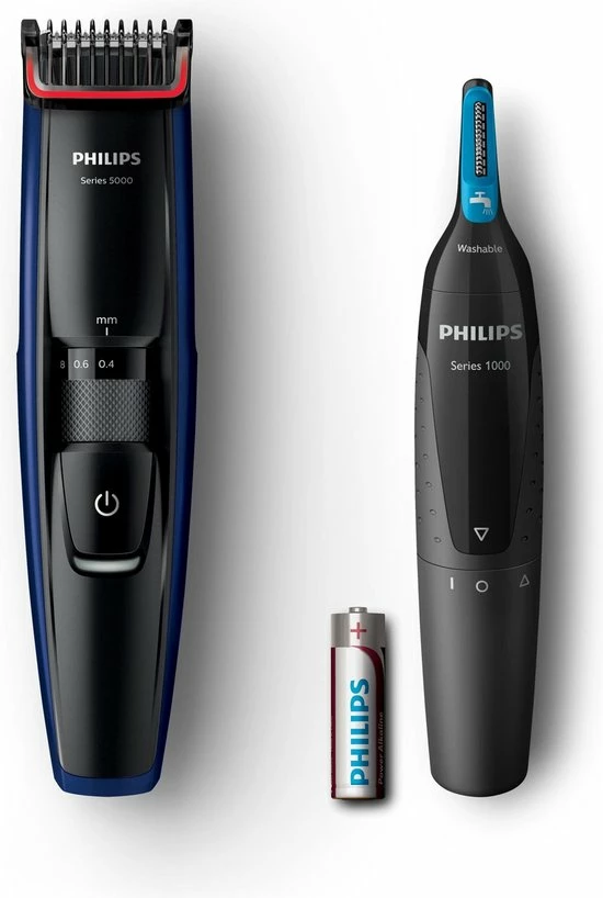 Philips BEARDTRIMMER Series 5000 BT5190/85 Baardtrimmer Zwart, Blauw 4 Philips BEARDTRIMMER Series 5000 BT5190/85 Baardtrimmer Zwart, Blauw - Afbeelding 2